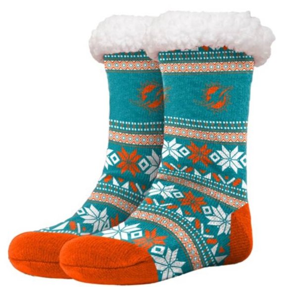 NFL Footy Slippers - Miami Dolphins (Women's 6-10) - Picture 1 of 1